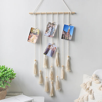 Macrame Wall Hanging Photo Display