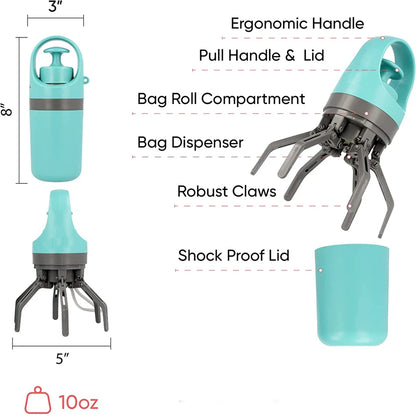 Portable Poop Scooper with Build In Bag Dispenser