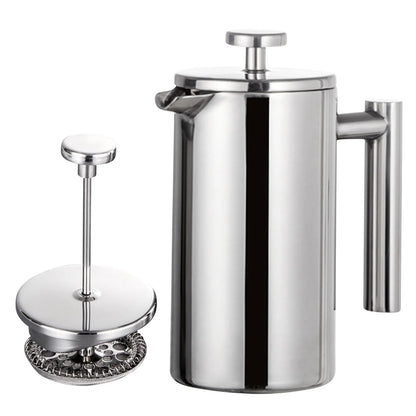 Stainless Steel Double Walled Insulated French Press Coffee Maker | 3 Sizes Available